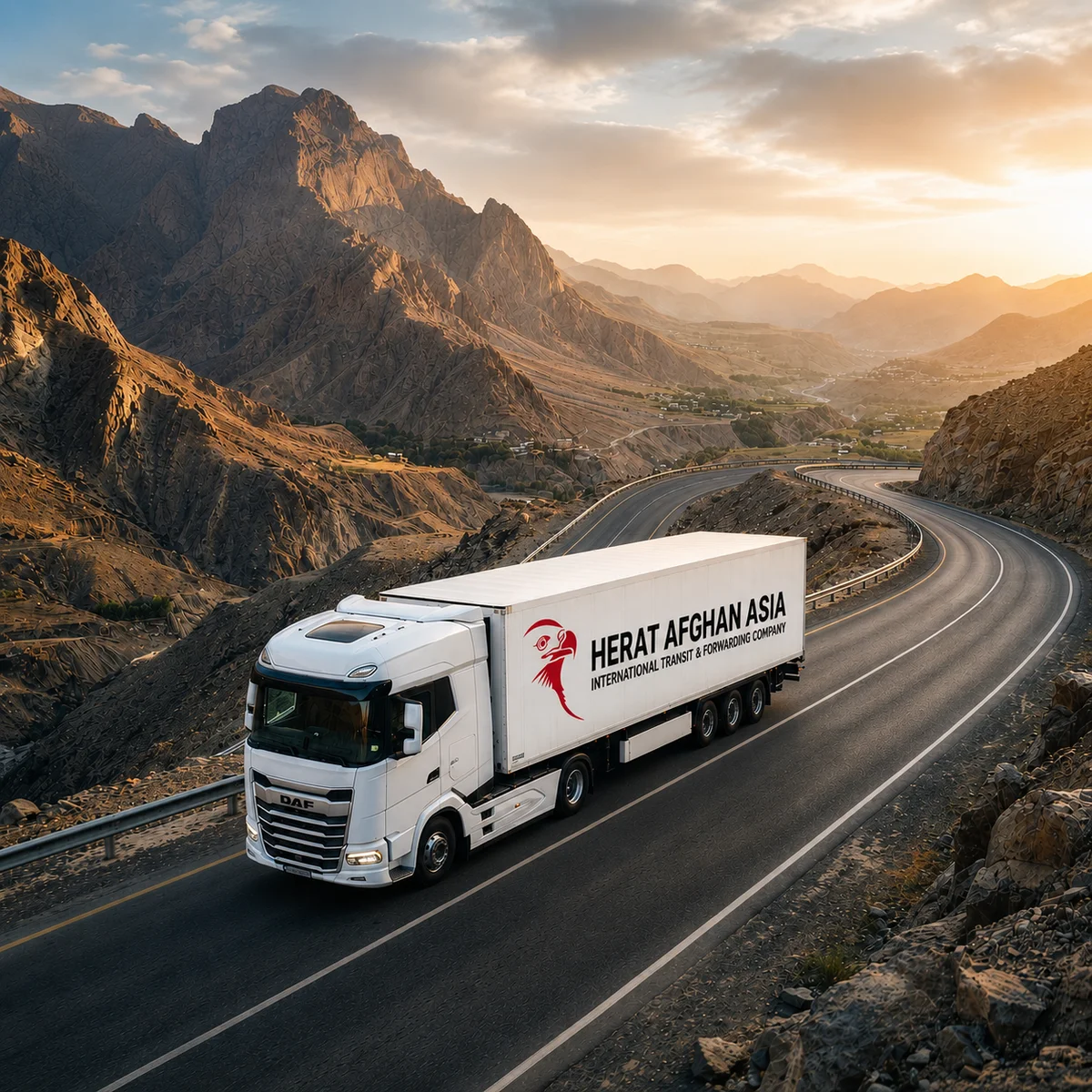 Road freight along regional trade routes